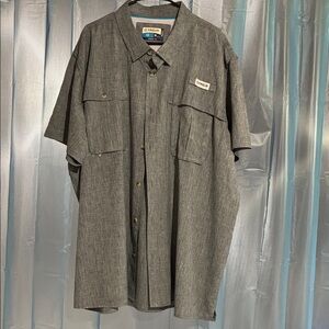 Magellan Outdoors Gray Button Down Shirt